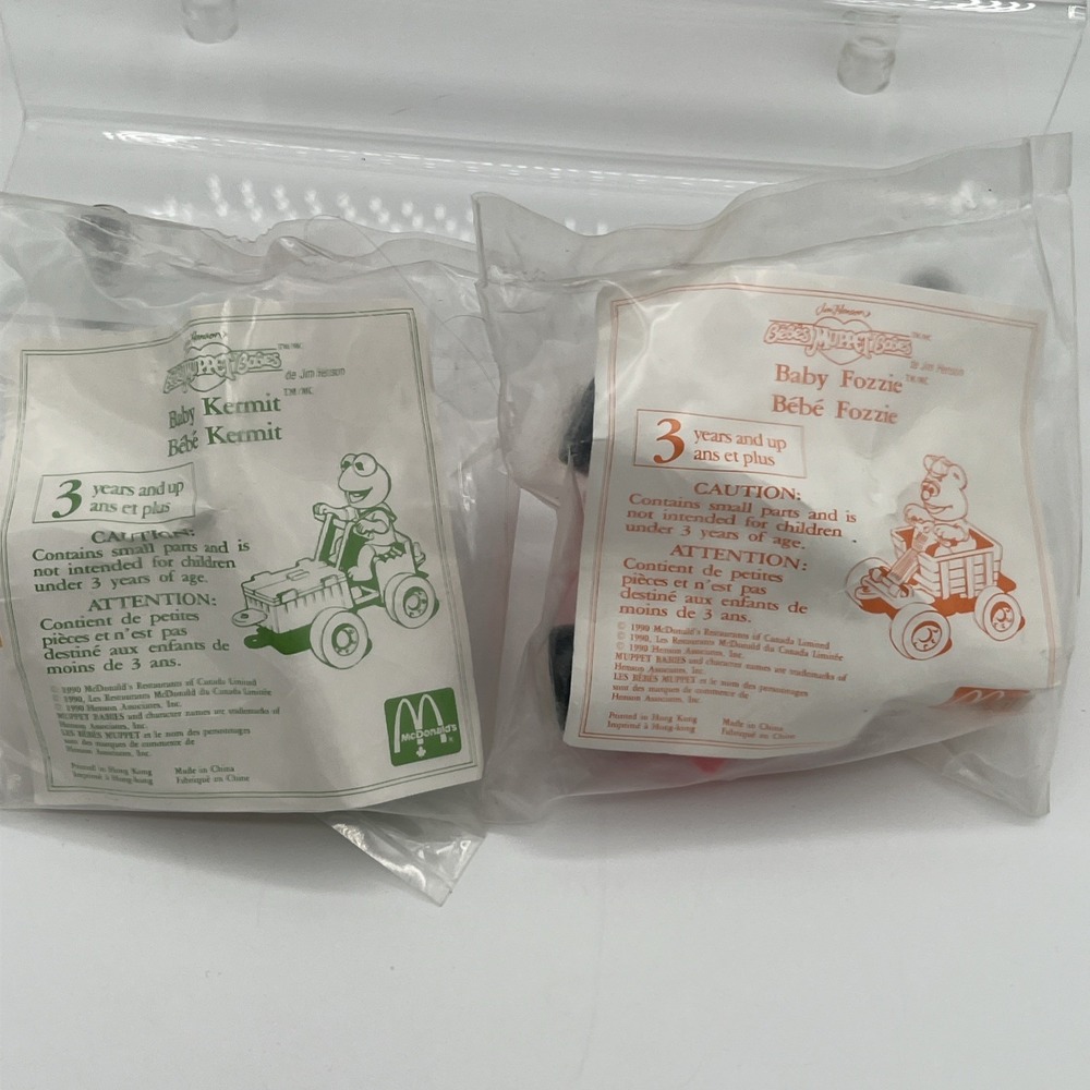 Vintage McDonald's 1990 Muppet Babies Happy Meal Toy Complete Set Of‎ 2